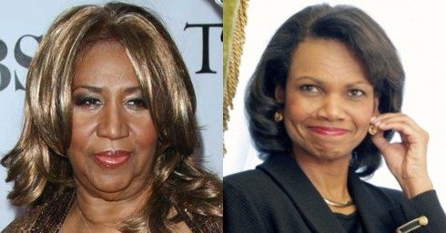 Aretha Franklin and Condoleezza Rice