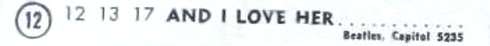 The Beatles - And I Love Her on Hot 100