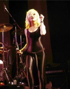 Debbie Harry of Blondie on stage at the Hammersmith Odeon 1978