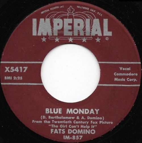 Fats Domino Blue Monday single