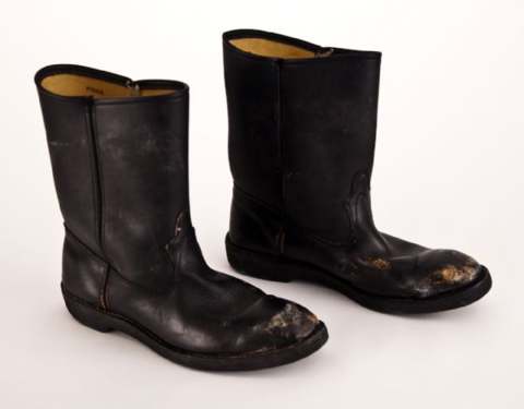 Elvis Presley black leather boots
