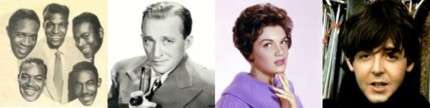 Drifters, Bing Crosby, Connie Francis and Paul McCartney