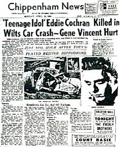 Image result for eddie cochran death