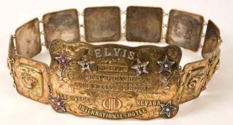 Elvis' belt presented for breaking Vegas attendance records