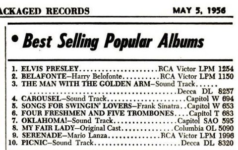 Elvis Presley's first album number one