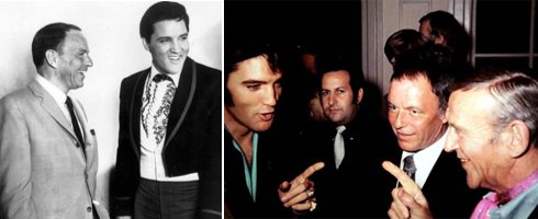 Elvis and Frank on the set of 