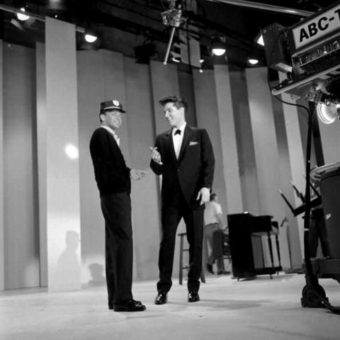 Elvis and Frank Sinatra rehearsal for Welcome Home Elvis Timex tv special