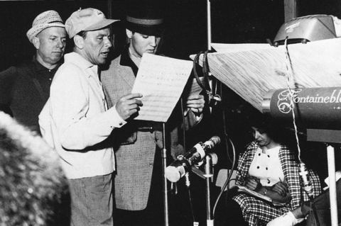 Elvis and Frank Sinatra rehearsing the Welcome Home Elvis Timex tv show