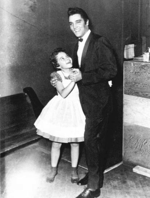 Brenda Lee with Elvis Presley, backstage at the Grand Ole Opry