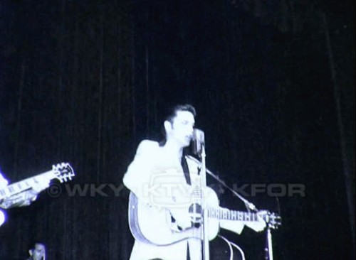 Elvis Presley at Oklahoma City Auditorium on April 19, 1956