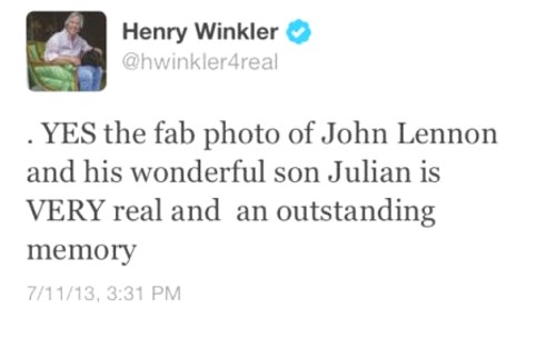 Henry Winkler confirms John Lennon meeting