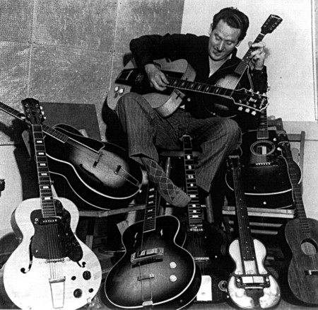 Les Paul with guitars