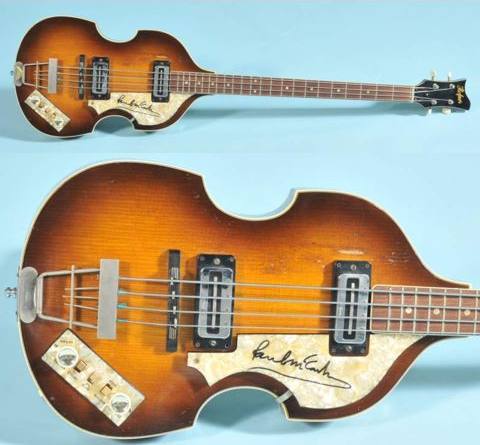 Paul McCartney signed Hofner Bass