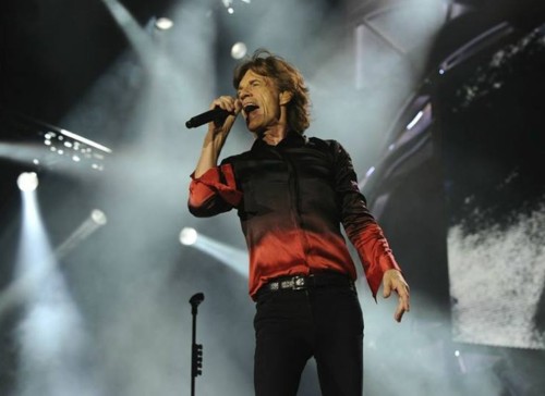 Mick Jagger on stage in Rome, 2014