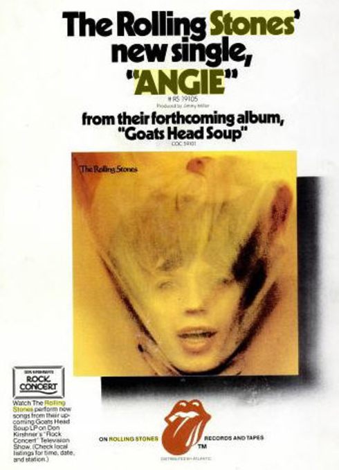 Rolling Stones - Angie magazine ad