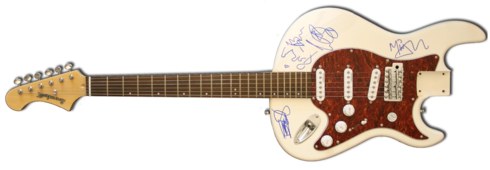 Rolling Stones autographed guitar