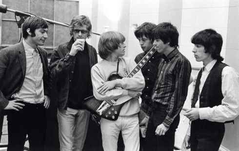 The Stones with Andrew Loog Oldham at RCA Studios, Hollywood