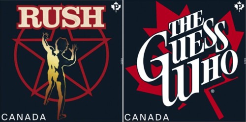 The Rush and The Guess Who Canadian stamps