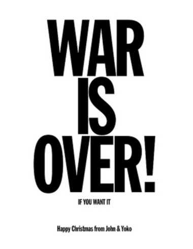 John and Yoko - War is Over poster